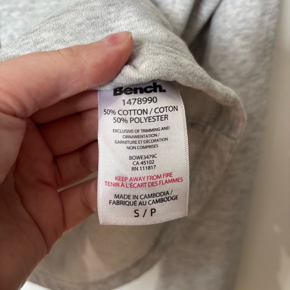 Bench Heather Grey Zip-Up Jacket - Size S - Picture 4 of 6